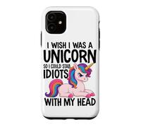 I Wish I Was A Unicorn Funny Sarcastic Joke Unicorn Case for iPhone 11