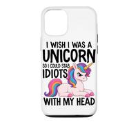 I Wish I Was A Unicorn Funny Sarcastic Joke Unicorn Case for iPhone 12/12 Pro