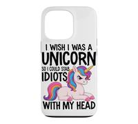 I Wish I Was A Unicorn Funny Sarcastic Joke Unicorn Case for iPhone 13 Pro