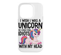 I Wish I Was A Unicorn Funny Sarcastic Joke Unicorn Case for iPhone 14 Pro