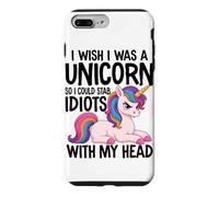 I Wish I Was A Unicorn Funny Sarcastic Joke Unicorn Case for iPhone 7 Plus/8 Plus