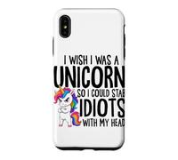 I Wish I Was A Unicorn Funny Sarcastic Joke Unicorn Case for iPhone XS Max