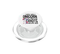 I Wish I Was A Unicorn Funny Sarcastic Joke Unicorn PopSockets PopGrip for MagSafe