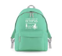 I Wish I Was An Octopus Backpack Rucksack 18L Bag - 42 x 31 x 21cm