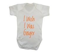 I Wish i was Ginger Baby Grow Vest Bodysuit Onesie Orange (9-12)