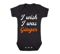 I Wish I was Ginger Statement Baby Grow Vest, 6-12 Months, Black