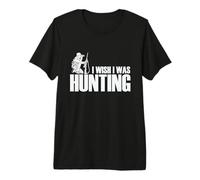 I Wish I was Hunting Hunters with Binoculars Premium T-Shirt