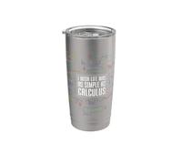 I Wish Life was As Simple As Calculus Math Teacher Algebra Stainless Steel Insulated Tumbler