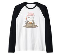 I Woke Up and Don't Recommend It Cat Raglan Baseball Tee