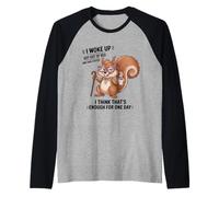 I Woke Up Got Out of Bed and Had Coffee Design Raglan Baseball Tee