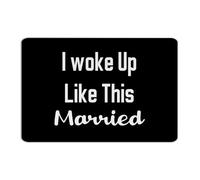 I Woke Up Like This Married Fashion Chic Metal Sign Farmhouse Front Door Wall Art Plaques Home Decor Garage Signs for Dining Room Porch Restaurants 12x18 Inch