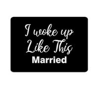 I Woke Up Like This Married Vintage Metal Tin Sign Custom Patio Wall Art Plaques Man Cave Decor Metal Plaque for Pubs Club Coffee Bar Dorm 10x14 Inch