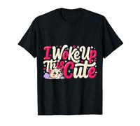 I Woke Up This Cute Adorable Confident Aesthetic Vibes Value Graphic T-Shirt, Men, Black, L