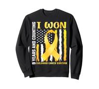 I Won 9 Years Counting Childhood Cancer American Survivor Sweatshirt