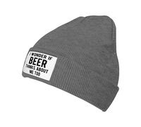 I Wonder If Beer Thinks About Me Too Women Men Slouch Beanie Lightweight Beanie Hat Baggy Chemo Hat for Winter Running Cycling