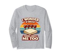 I Wonder If Bread Thinks About Me Too Funny Passover Matzah Long Sleeve T-Shirt
