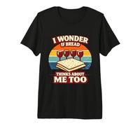 I Wonder If Bread Thinks About Me Too Funny Passover Matzah Premium T-Shirt