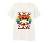 I Wonder If Bread Thinks About Me Too Funny Passover Matzah Premium T-Shirt