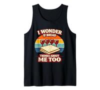 I Wonder If Bread Thinks About Me Too Funny Passover Matzah Tank Top