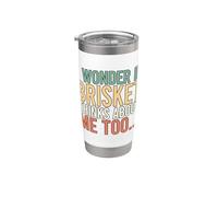 I Wonder If Brisket Thinks About Me Too Stainless Steel Insulated Tumbler