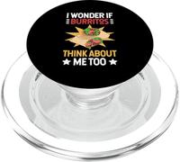 I Wonder If Burritos Think About Me Too Taco Foodie Wrap PopSockets PopGrip for MagSafe