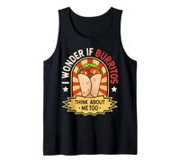 I Wonder If Burritos Think About Me Too Taco Foodie Wrap Tank Top
