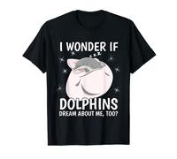 I Wonder If Dream Sleeping Shirt PJ Pajama Top Dolphin T-Shirt