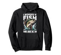 I Wonder If Fish Think About Me Too Pullover Hoodie