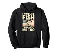 I Wonder If Fish Think About Me Too Pullover Hoodie