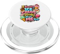 I Wonder If Ice Cream Thinks About Me Too Funny Men Women PopSockets PopGrip for MagSafe