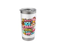 I Wonder If Ice Cream Thinks About Me Too Funny Men Women Stainless Steel Insulated Tumbler