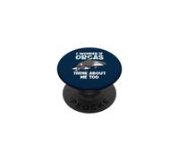 I Wonder If Orcas Think About Me Too Funny Orca PopSockets Adhesive PopGrip