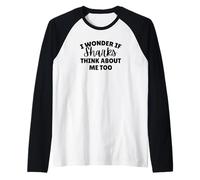 I Wonder If Sharks Think About Me Too Raglan Baseball Tee