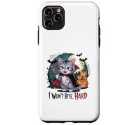 I Won't Bite Hard Funny Vampire Cat Halloween Case for iPhone 11 Pro Max