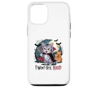 I Won't Bite Hard Funny Vampire Cat Halloween Case for iPhone 12/12 Pro