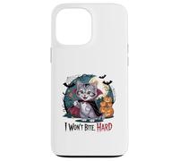 I Won't Bite Hard Funny Vampire Cat Halloween Case for iPhone 13 Pro Max