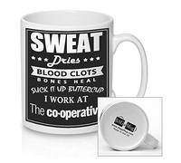 I Work at The CO-Operative - Retail Worker Mug - New Quick and Easy Personalised Office Ceramic Tea and Coffee Mug, The Fast delivery Perfect Co-Op Gift