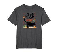 I Work Hard for The Kitty - Cat Lover Humor T-Shirt, Men's Big and Tall, Dark Heather Grey, 2X Tall