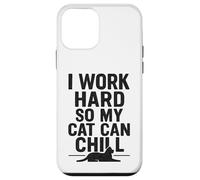 I Work Hard So My Cat Can Chill. Vintage Style. Case for iPhone 12 mini