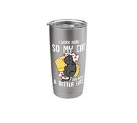 I Work Hard So My Cat Can Have A Better Life - Cat Lover Stainless Steel Insulated Tumbler