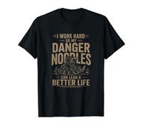 I Work Hard So My Danger Noodles Can Lead A Better Life Value Graphic T-Shirt, Men, Black, S