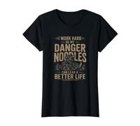 I Work Hard So My Danger Noodles Can Lead A Better Life Value Graphic T-Shirt, Women, Black, XS