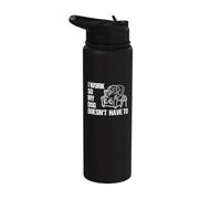 I Work Hard So My Dog Doesn't Have to - Pet Love Fun Stainless Steel Insulated Water Bottle