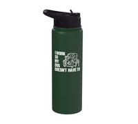 I Work Hard So My Dog Doesn't Have to - Pet Love Fun Stainless Steel Insulated Water Bottle