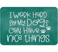 I Work Hard So My Dogs Can Have Nice Things Non Slip Absorbent Resist Dirt Doormat Entrance Rug Inside Floor Mats for Home Bedroom Kitchen Front Porch_18 x 30 Inches