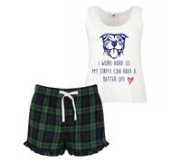 I Work Hard So My Staffy Can Have A Better Life Pyjama Set 60 SECOND MAKEOVER Green L