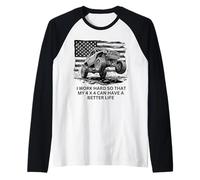 _I Work Hard so that My 4 x 4 can Have a Off-Roading 4x4 Raglan Baseball Tee