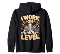 I Work On Another Level Funny Elevator Installer Zip Hoodie