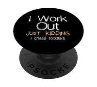 I work Out Toddlers Preschool Teacher Laughter Classroom Joy PopSockets Adhesive PopGrip
