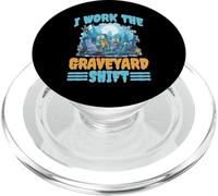 I Work The Graveyard Shift Night Noctural Worker PopSockets PopGrip for MagSafe